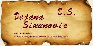 Dejana Simunović vizit kartica